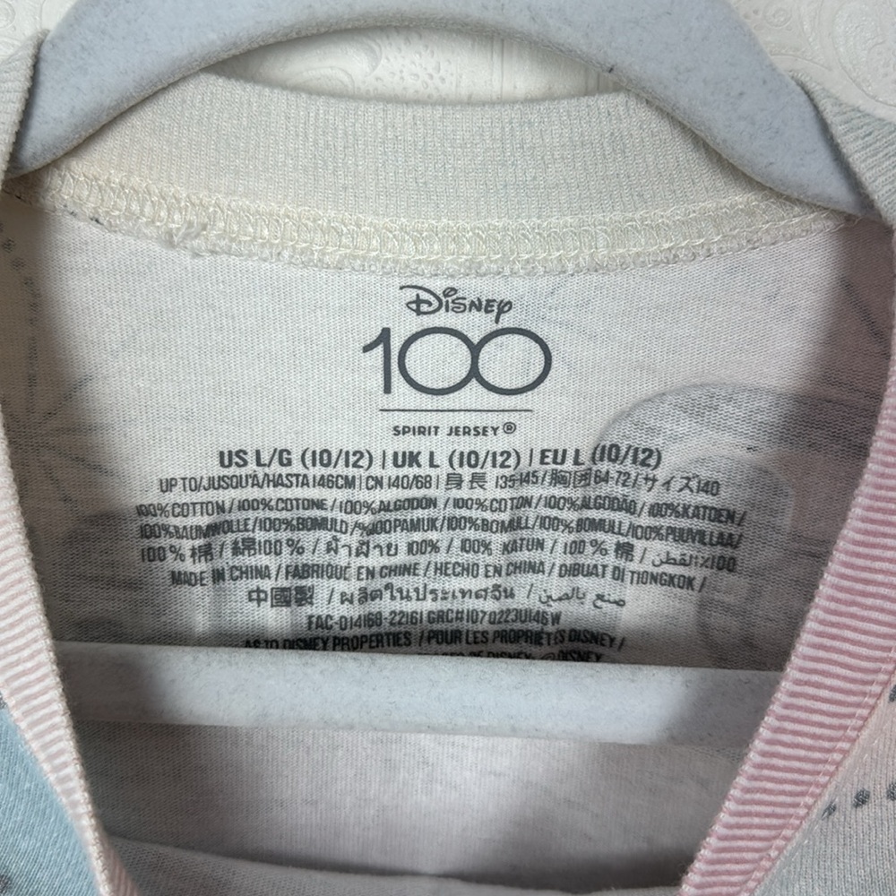 Disney Parks 100 Anniversary Spirit Jersey Glitter Logo Sweatshirt Long Sleeve - Picture 8 of 9